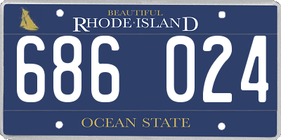 RI license plate 686024