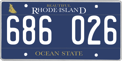 RI license plate 686026