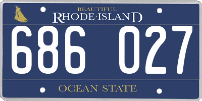RI license plate 686027