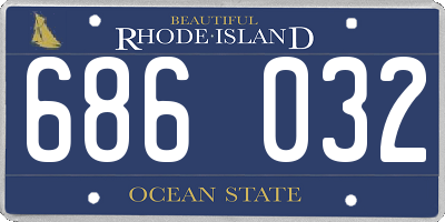 RI license plate 686032