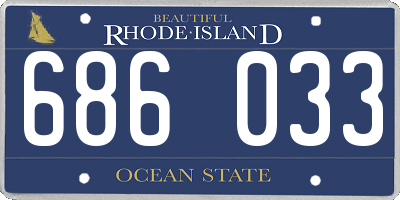 RI license plate 686033