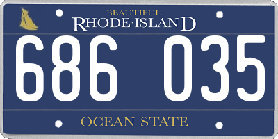 RI license plate 686035