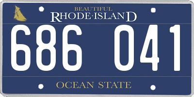 RI license plate 686041