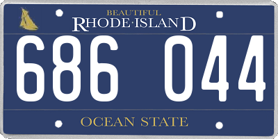 RI license plate 686044