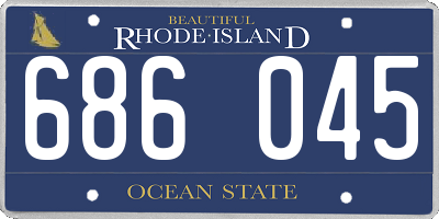 RI license plate 686045