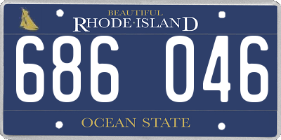 RI license plate 686046