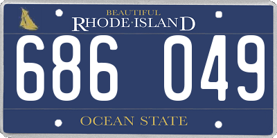RI license plate 686049