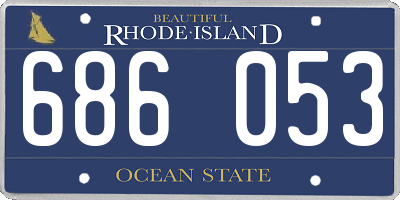 RI license plate 686053