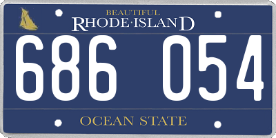 RI license plate 686054