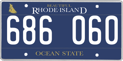 RI license plate 686060