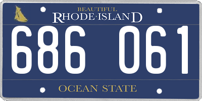RI license plate 686061