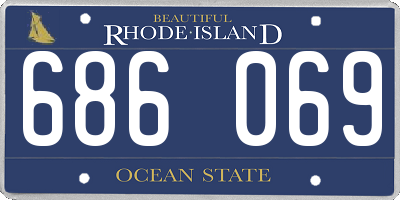 RI license plate 686069