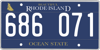 RI license plate 686071