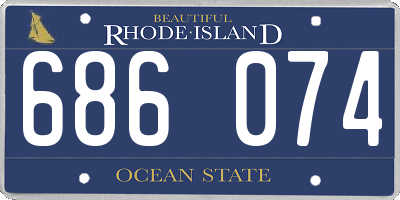 RI license plate 686074
