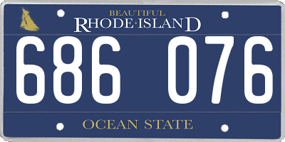 RI license plate 686076