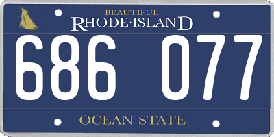 RI license plate 686077