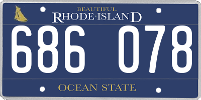 RI license plate 686078