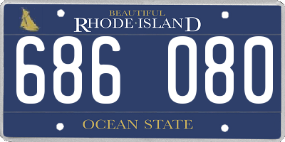 RI license plate 686080