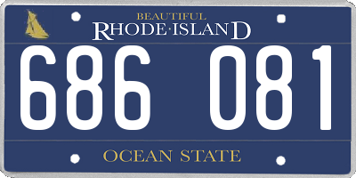 RI license plate 686081