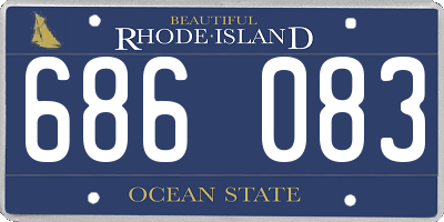 RI license plate 686083