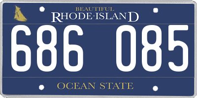 RI license plate 686085