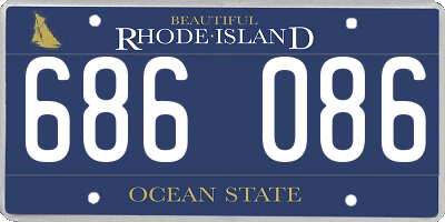 RI license plate 686086