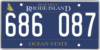 RI license plate 686087