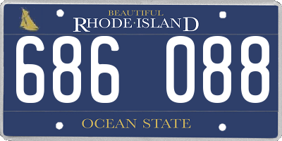 RI license plate 686088