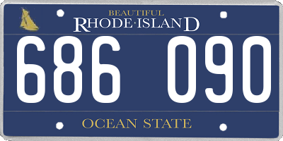 RI license plate 686090