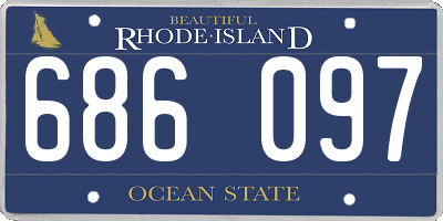 RI license plate 686097