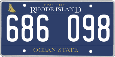 RI license plate 686098
