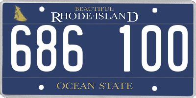 RI license plate 686100