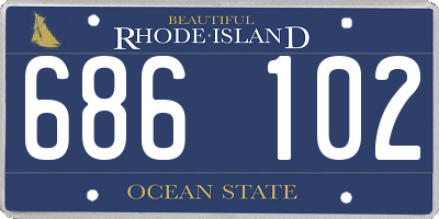 RI license plate 686102
