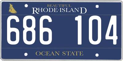 RI license plate 686104