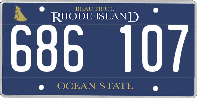 RI license plate 686107