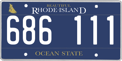 RI license plate 686111