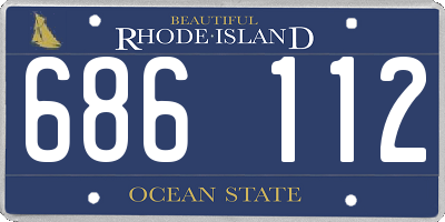 RI license plate 686112