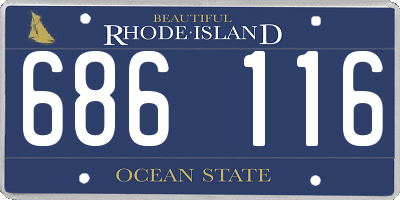 RI license plate 686116