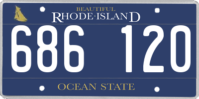 RI license plate 686120