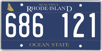 RI license plate 686121