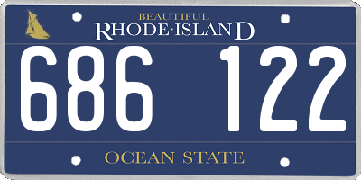 RI license plate 686122