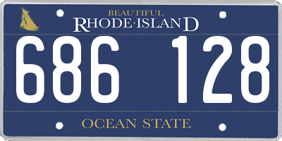RI license plate 686128