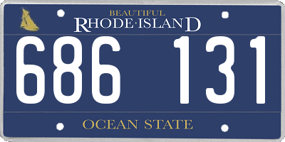 RI license plate 686131