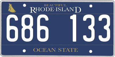 RI license plate 686133