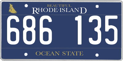 RI license plate 686135