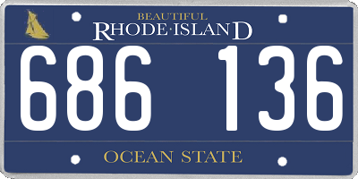 RI license plate 686136