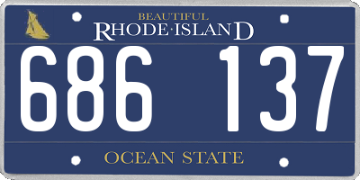 RI license plate 686137