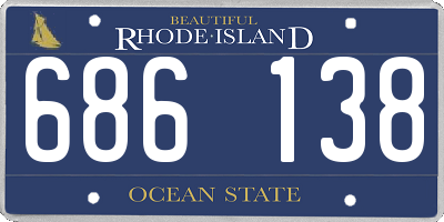 RI license plate 686138