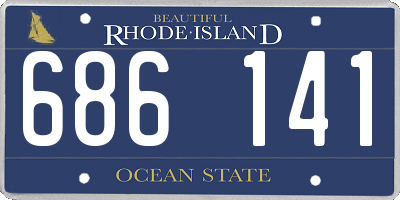 RI license plate 686141