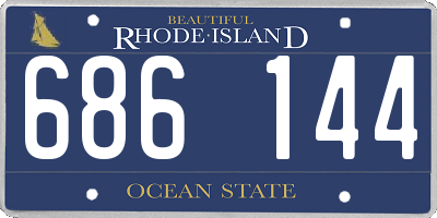 RI license plate 686144